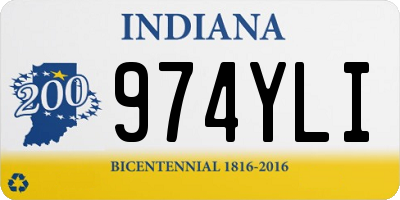 IN license plate 974YLI