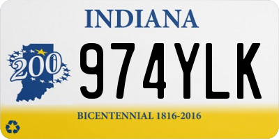IN license plate 974YLK