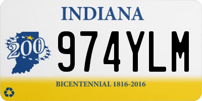 IN license plate 974YLM