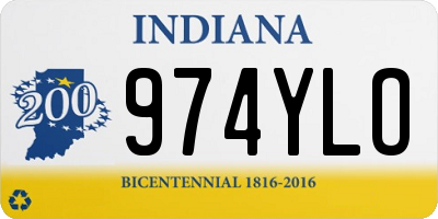 IN license plate 974YLO