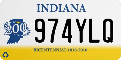 IN license plate 974YLQ
