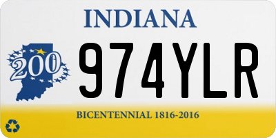 IN license plate 974YLR