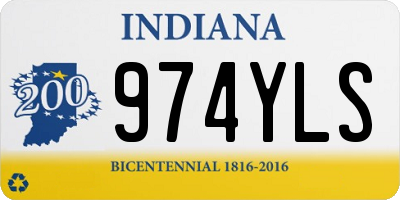 IN license plate 974YLS