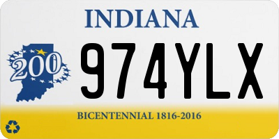IN license plate 974YLX