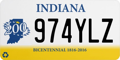 IN license plate 974YLZ