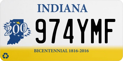 IN license plate 974YMF