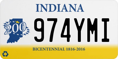 IN license plate 974YMI