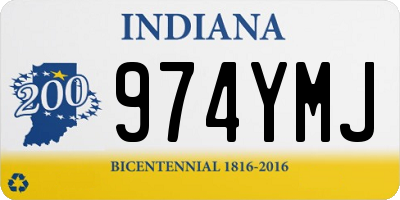 IN license plate 974YMJ