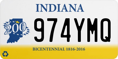 IN license plate 974YMQ