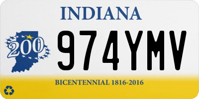 IN license plate 974YMV