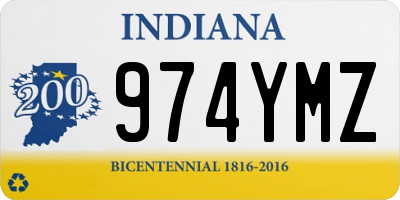 IN license plate 974YMZ