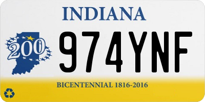 IN license plate 974YNF