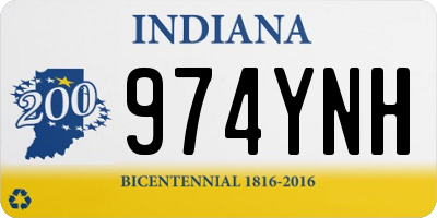 IN license plate 974YNH