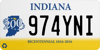 IN license plate 974YNI