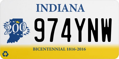 IN license plate 974YNW