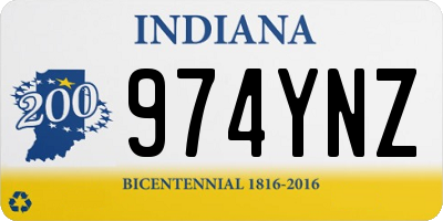 IN license plate 974YNZ