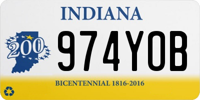 IN license plate 974YOB