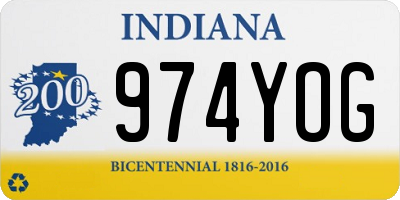 IN license plate 974YOG