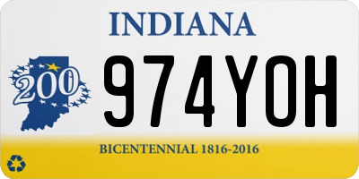 IN license plate 974YOH