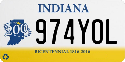 IN license plate 974YOL