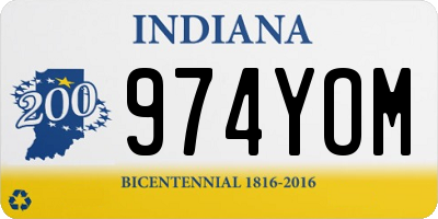 IN license plate 974YOM