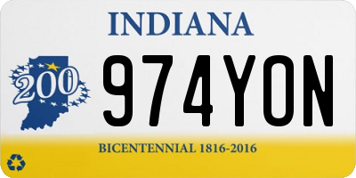 IN license plate 974YON
