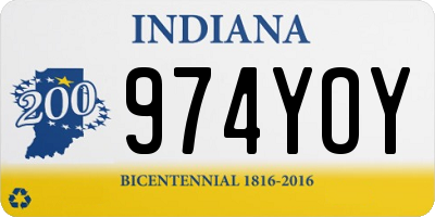 IN license plate 974YOY