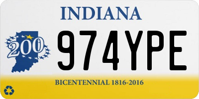 IN license plate 974YPE