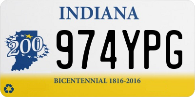 IN license plate 974YPG
