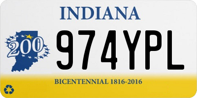 IN license plate 974YPL