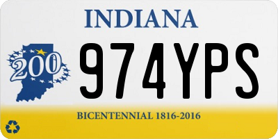 IN license plate 974YPS