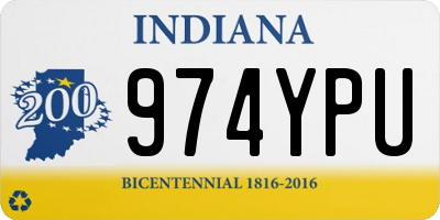IN license plate 974YPU