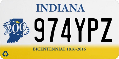 IN license plate 974YPZ