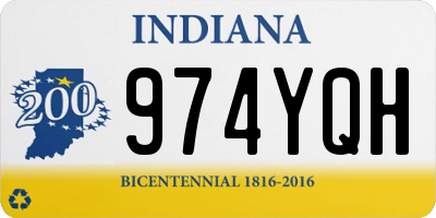 IN license plate 974YQH