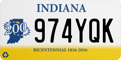 IN license plate 974YQK