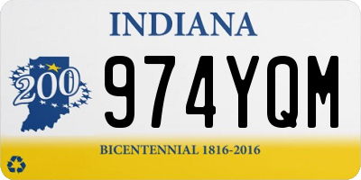 IN license plate 974YQM