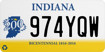 IN license plate 974YQW