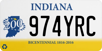 IN license plate 974YRC