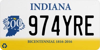 IN license plate 974YRE