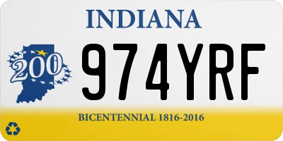 IN license plate 974YRF