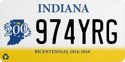 IN license plate 974YRG