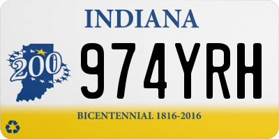 IN license plate 974YRH