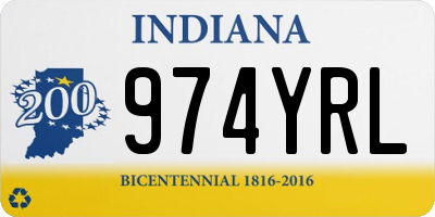 IN license plate 974YRL