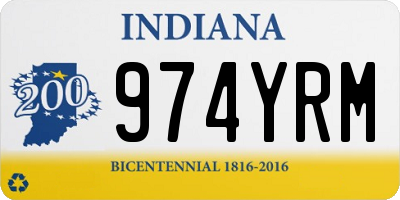 IN license plate 974YRM