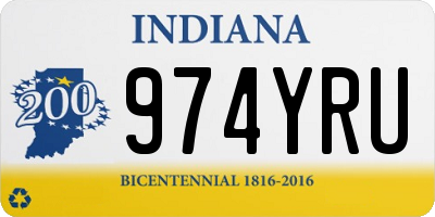 IN license plate 974YRU