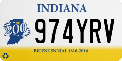 IN license plate 974YRV