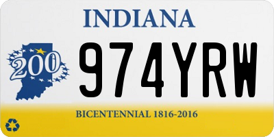 IN license plate 974YRW