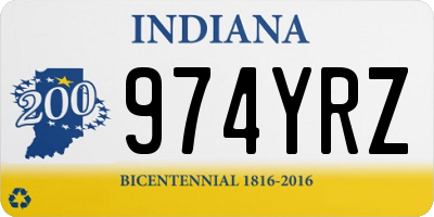 IN license plate 974YRZ