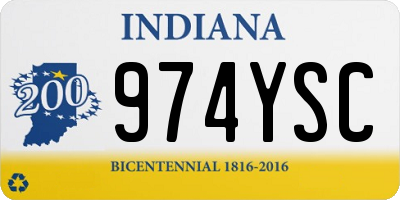 IN license plate 974YSC