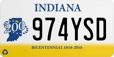 IN license plate 974YSD